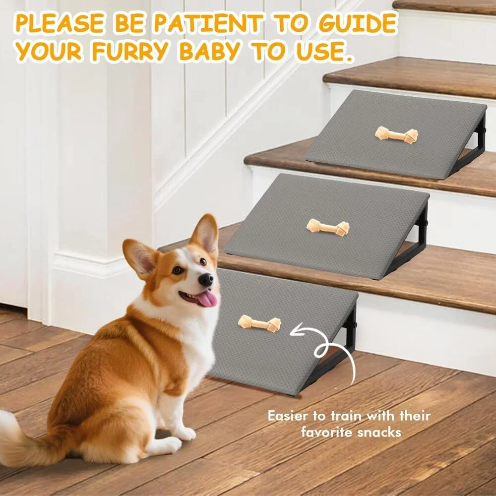 Dog Ramp for Stair, Metal Dog Stair Ramps for Small Medium Large Dogs/Cats